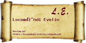 Locsmándi Evelin névjegykártya
